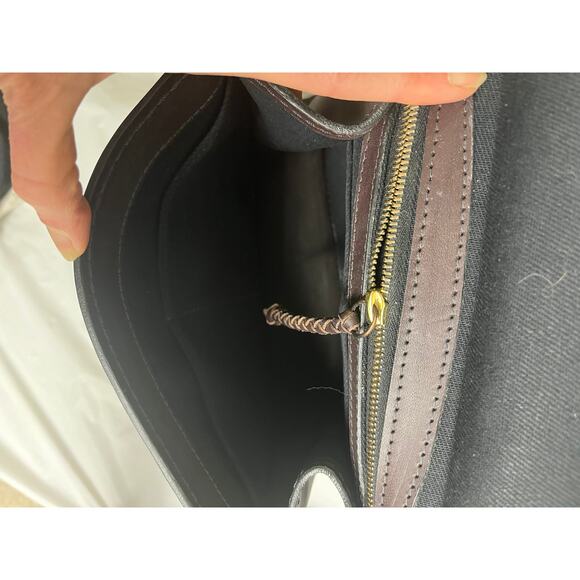 Adan Ballou  Leather Brown Shoulder Bag Full Grain Vegetable Tanned Leather - Picture 7 of 13